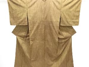 雨縞模様織り出し手織り紬着物